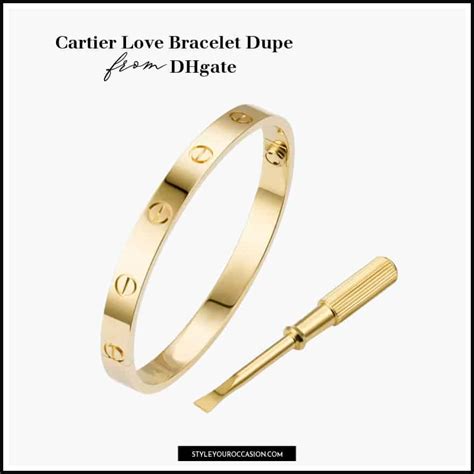 best cartier love bracelet dupe dhgate|how to tell if a cartier bracelet is real.